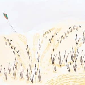 A thumbnail preview of Kite Flying Behind the Dunes, an example of Visual Art work from the My Path exhibition.