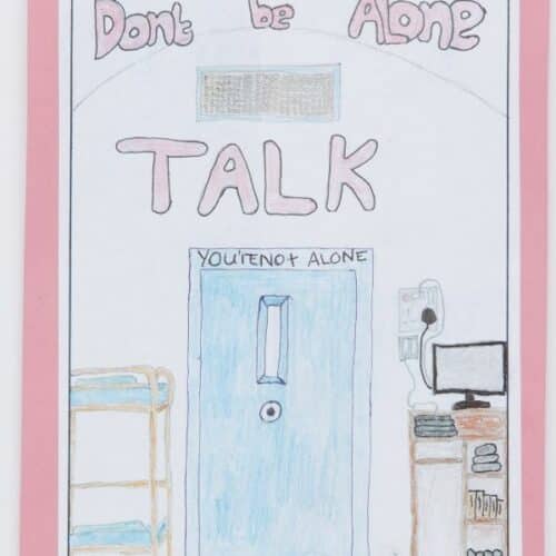 A thumbnail preview of Talk ‚Äì You’re Not Alone, an example of Visual Art work from the The I and the We exhibition.