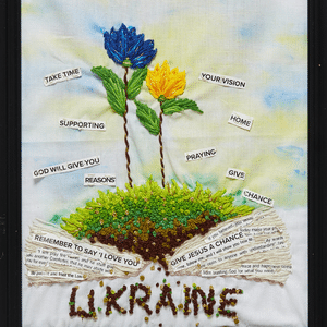 A thumbnail preview of Flowers for Ukraine, an example of Visual Art work from the Our World exhibition.