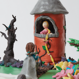A thumbnail preview of Rapunzel Cake, an example of Visual Art work from the On My Plate exhibition.