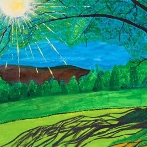 A thumbnail preview of Summer Part 2 – Sunshine, an example of Visual Art work from the Forest exhibition.