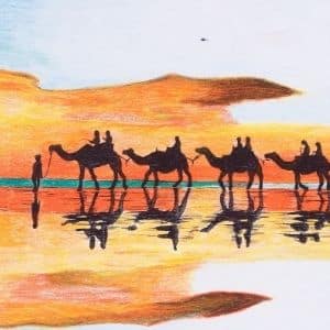 A thumbnail preview of The Camel Train, an example of Visual Art work from the Animals exhibition.